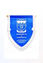 Mini personalised pennants featuring names and dates